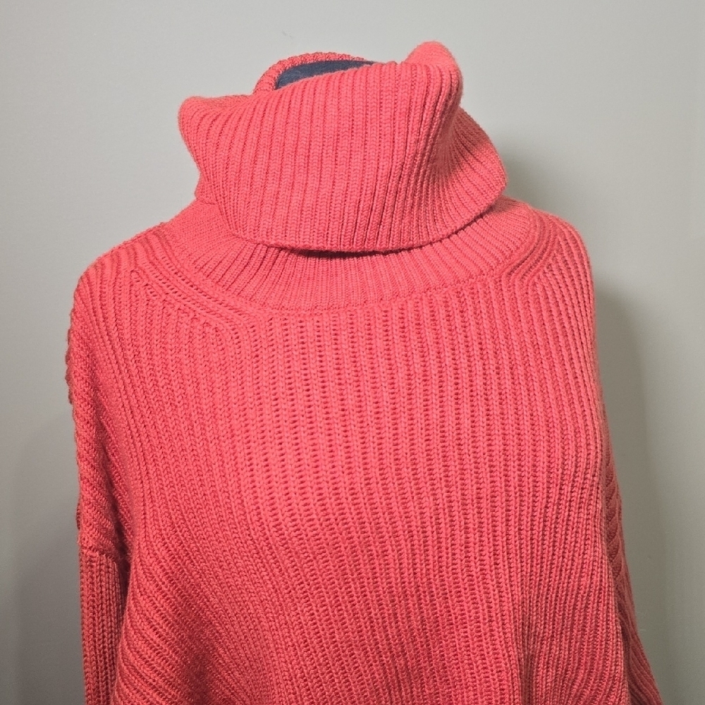 NWT BABATON 100% Merino Wool Cozy Coral Turtleneck Sweater - Picture 3 of 6